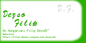 dezso filip business card